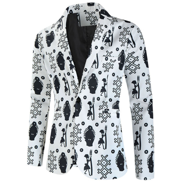 Men's Chic Printed Blazer #X327