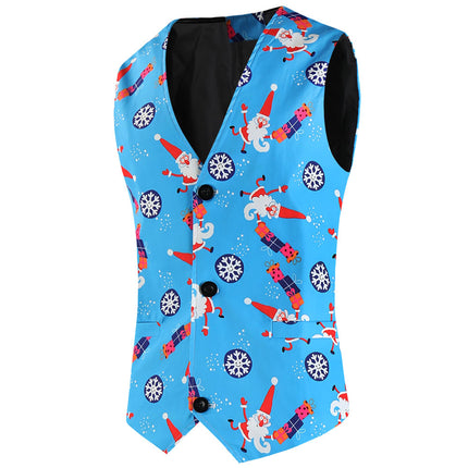 Men's Fresh Printed Vest #MJ652 - Vests | Blue / M