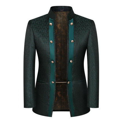 Men's 3 Piece Noble Knight Suit #S8583 - Suits | Green / XS