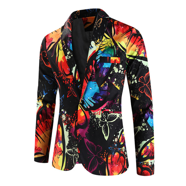 Men’s Colorful Floral Blazer #X1208