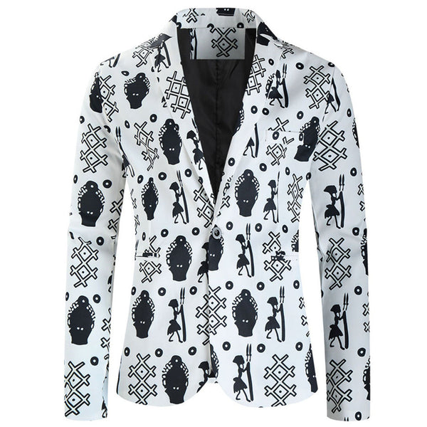 Men's Chic Printed Blazer #X327