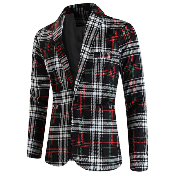Men's Plaid Blazer #X6110