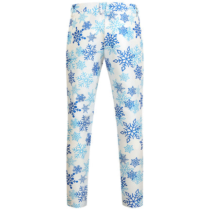 Men's Christmas Snowflake Pants #XK626 - Pants | Blue / M
