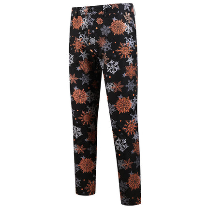 Men's Christmas Snowflake Print Pants #XK659 - Pants | Multicolour / M