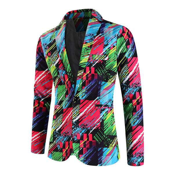 Men's Colorful Gradient Blazer #X1215