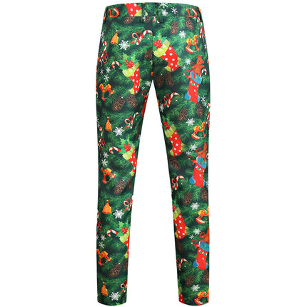 Men's Christmas Colorful Printed Pants #XK629 - Pants | Multicolour / M