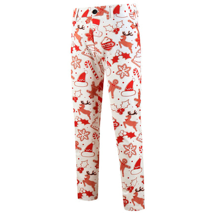 Men's Christmas Print Pants #X654 - Pants | Multicolour / M