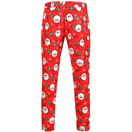 Men's Christmas Print Pants #XK621 - Pants | Red / M