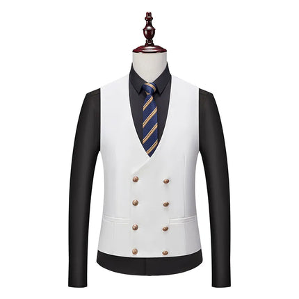Men's 3 Piece Classic Suit #S8581 - Suits | White / XS