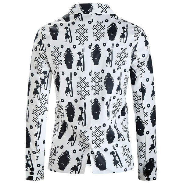 Men's Chic Printed Blazer #X327