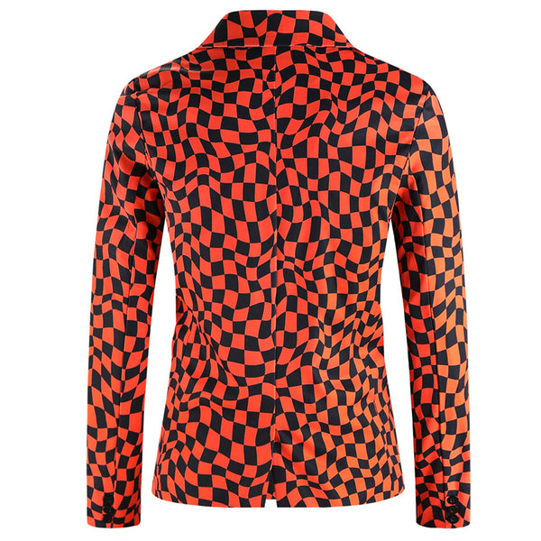 Men's Twisted Check Blazer  #X6102
