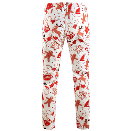 Men's Christmas Print Pants #X654 - Pants | Multicolour / M