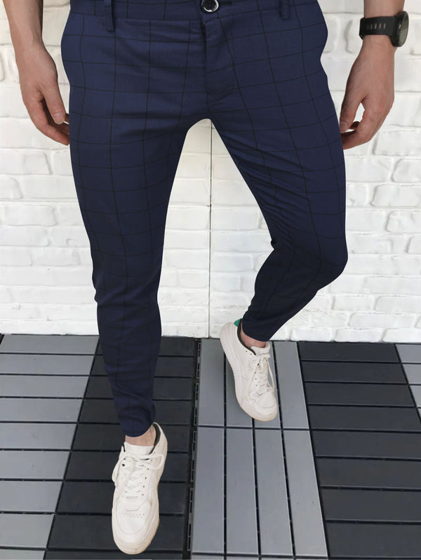 Men's Elegant Plaid Pants #XK6001