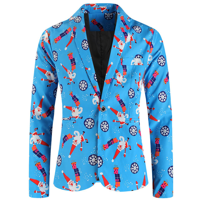 Men's Christmas Three Piece Suit #3TZMK652 - Suits | Blue / M
