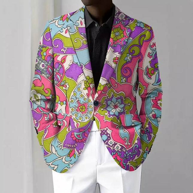 Men's Trendy Print Blazer #25062397 - Blazers | Color2 / S