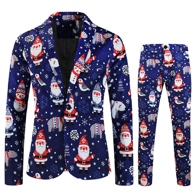 Men's Christmas Printed Suit #2TZ657 - Suits | Multicolour / M