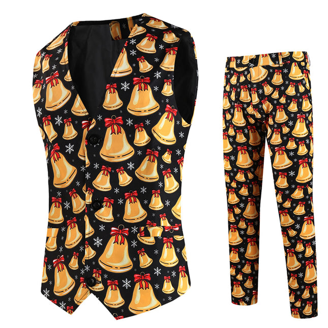Men's Christmas Bell Vest Suit #2TZMK650 - Suits | Multicolour / M