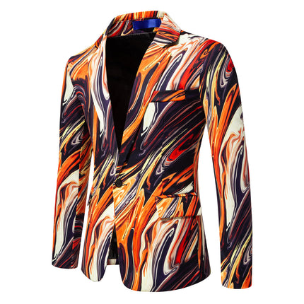 Men's Geometric Print Blazer #25061769 - Blazers | Color1 / S