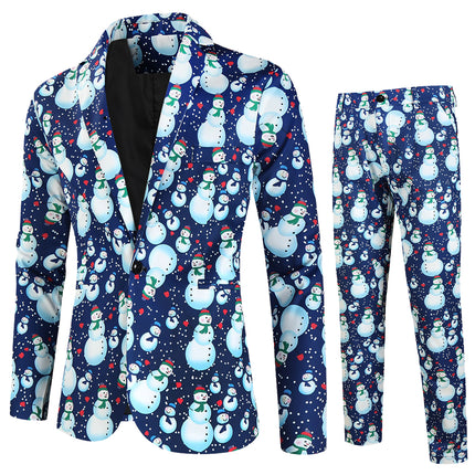 Men's Christmas Snowman Suit #2TZ645 - Suits | Blue / M