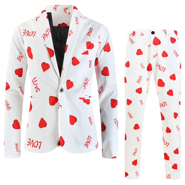Men's Romantic Printed Suit #2TZ-XX241 - Suits | Multicolour / M