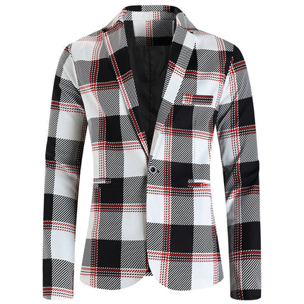 Men's Classic Plaid Blazer #X6111 - Blazers | Multicolour / M