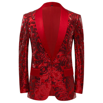 Men's Vintage Sequin Blazer #25062075 - Blazers | Red / XS