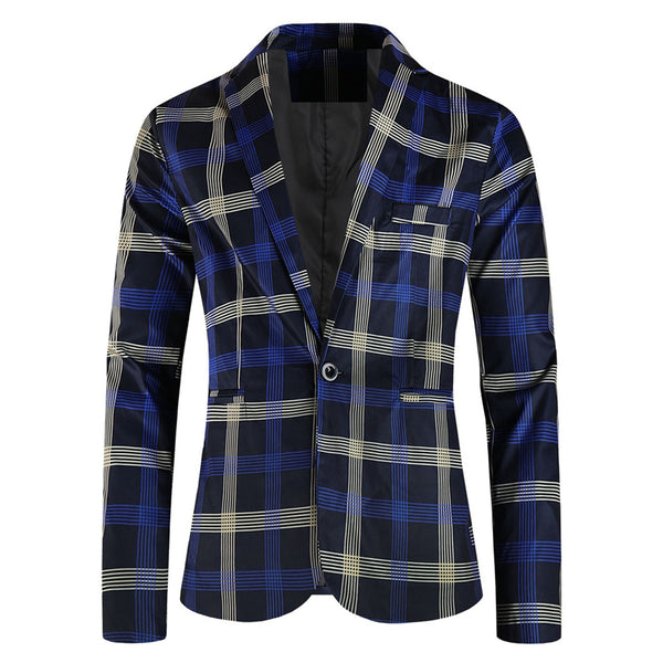Men's Classic Plaid Suit #2TZ6021