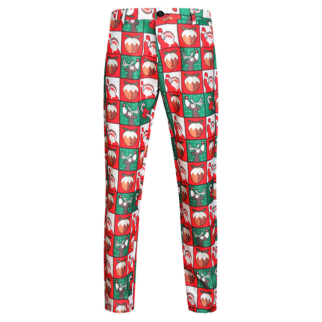 Men's Christmas Colorful Print Pants #XK37 - Pants | Multicolour / M