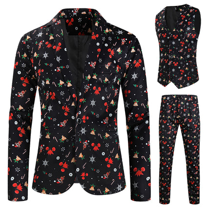 Men's Christmas Three-Piece Suit #3TZMK634 - Suits | Multicolour / M