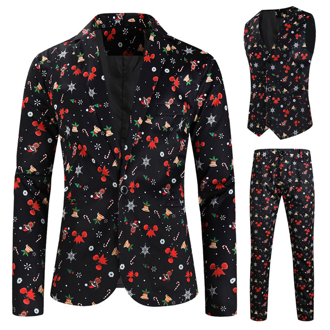 Men's Christmas Three-Piece Suit #3TZMK634 - Suits | Multicolour / M