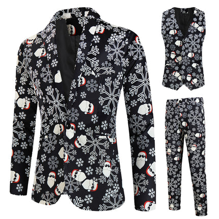 Men's Christmas Three-Piece Suit #3TZMK642 - Suits | Multicolour / M