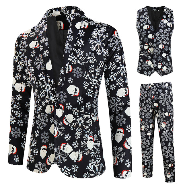 Men's Christmas Three-Piece Suit #3TZMK642 - Suits | Multicolour / M