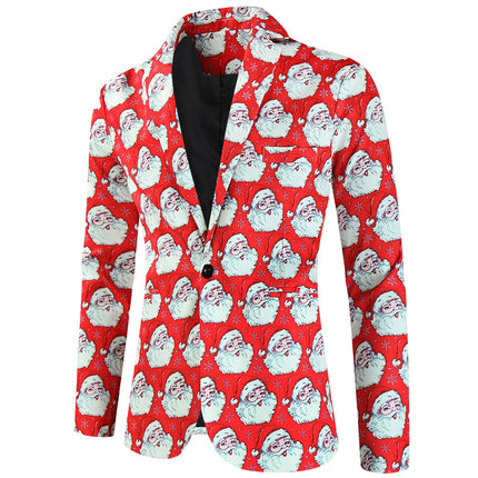 Men's Christmas Three-Piece Suit #3TZMK643 - Suits | Red / M