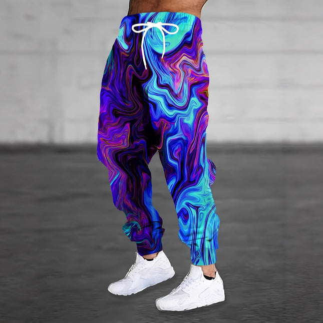 Men's Colorful Print Joggers #25630030 - Pants | Multicolour / S