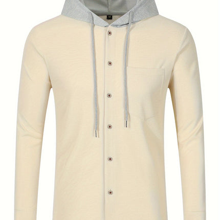 Men's Casual Waffle Hoodie #25703044 - | Khaki / S