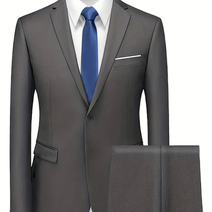 Men's 2pcs Suit #25630035 - Suits | Dark Gray / XS