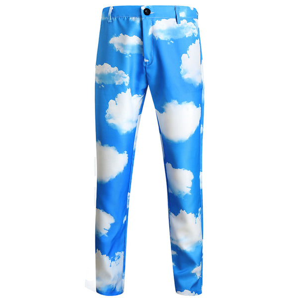 Men's Cloud Print Suit #2TZ145