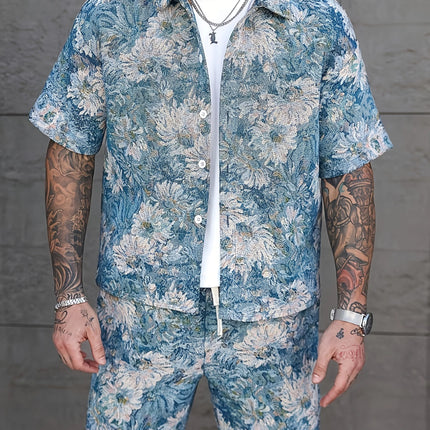 Men's Summer Print Set #25062402 - | Blue / S