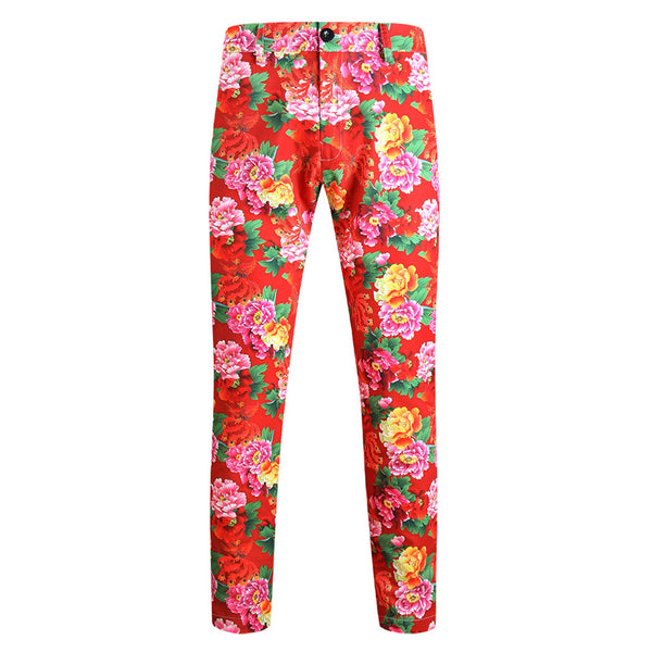 Men's Floral Printed Suit #2TZ901