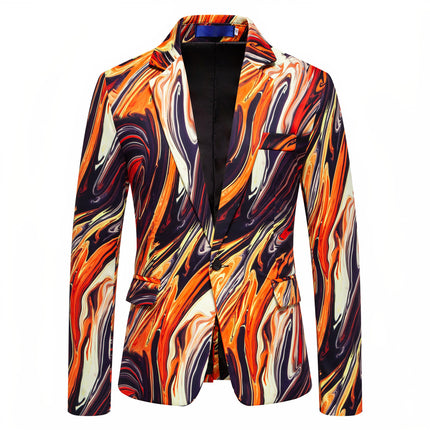 Men's Geometric Print Blazer #25061769 - Blazers | Color1 / S