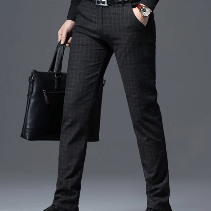 Men's Slim Fit Plaid Pants #25627024 - Pants | Blue / 28