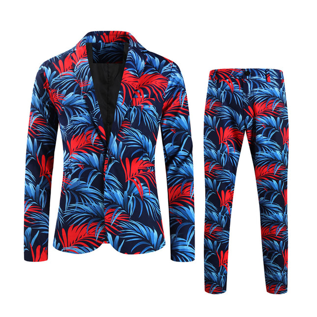 Men's Print Suit #2TZ2504 - Suits | Multicolour / M