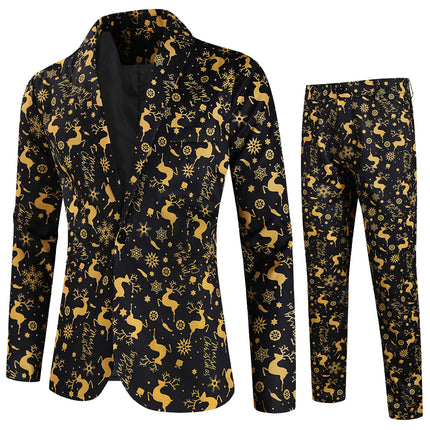 Men's Christmas Printed Suit #2TZ631 - Suits | Multicolour / M