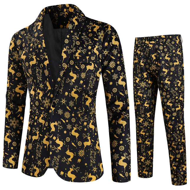 Men's Christmas Printed Suit #2TZ631 - Suits | Multicolour / M