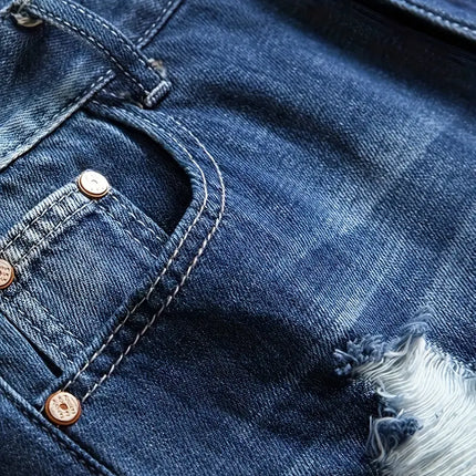 Men's Denim Ripped Shorts #25061237 - | Blue / 30