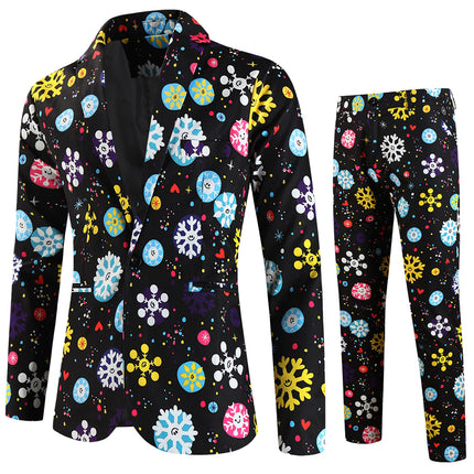 Men's Colorful Printed Suit #2TZ653 - Suits | Multicolour / M