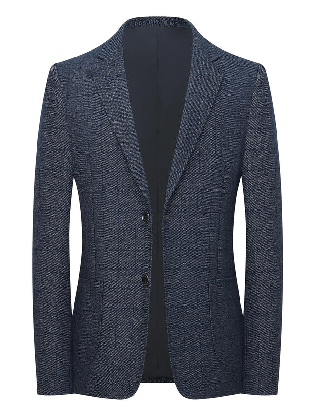 Men's Vintage Plaid Blazer #25062396 - Blazers | Sea Blue / M