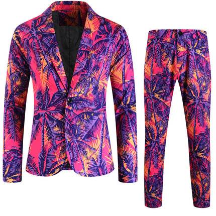 Men's Print Suit #2TZ2507 - Suits | Multicolour / M