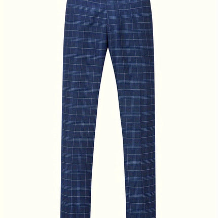 Men's 3pcs Plaid Suit #25061771 - Suits | Blue / XS
