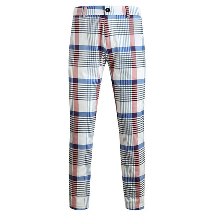 Men's Plaid Check Suit #2TZ6023 - Suits | Multicolour / M